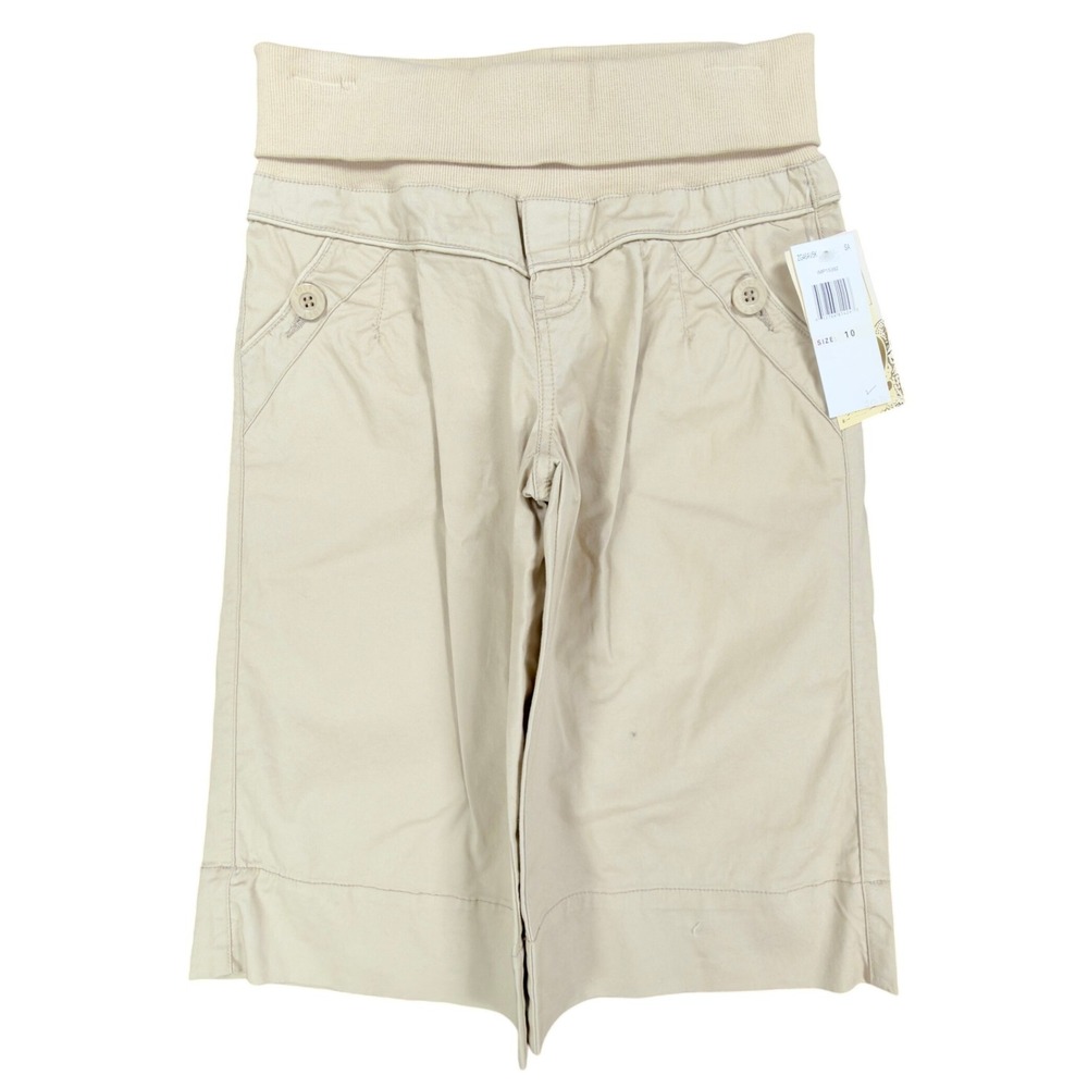 Jolt Y2K Bermuda Shorts Girls 10 Tan Khaki Cotton Stretch NWT Deadstock